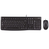 Logitech MK120 Wired Keyboard and Mouse Combo for Windows, Optical Wired Mouse, Full-Size Keyboard, USB Plug-and-Play, Compatible with PC and Laptop, QWERTY UK English Layout, Black - Image 2