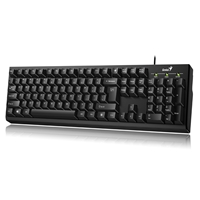 Genius KB-100 Wired Smart Keyboard, USB Plug and Play, Customizable Function Keys, Multimedia, Full Size UK Layout Design for Home or Office, Black - Image 2