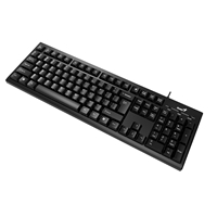 Genius KB-100 Wired Smart Keyboard, USB Plug and Play, Customizable Function Keys, Multimedia, Full Size UK Layout Design for Home or Office, Black - Image 3