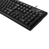 Genius KB-100 Wired Smart Keyboard, USB Plug and Play, Customizable Function Keys, Multimedia, Full Size UK Layout Design for Home or Office, Black - Image 6