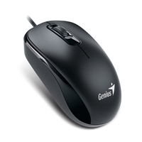 Genius DX-110 Wired USB Plug and Play Mouse, 1000 DPI Optical Tracking, 3 Button with Scroll Wheel, Ambidextrous Design with 1.5m Cable, Black - Image 2