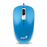 Genius DX-110 Wired USB Plug and Play Mouse, 1000 DPI Optical Tracking, 3 Button with Scroll Wheel, Ambidextrous Design with 1.5m Cable, Blue - Image 3