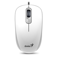 Genius DX-110 Wired USB Plug and Play Mouse, 1000 DPI Optical Tracking, 3 Button with Scroll Wheel, Ambidextrous Design with 1.5m Cable, White - Image 3