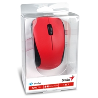 Genius NX-7000 Wireless Mouse, 2.4 GHz with USB Pico Receiver, Adjustable DPI levels up to 1200 DPI, 3 Button with Scroll Wheel, Ambidextrous Design, Red - Image 6