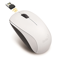Genius NX-7000 Wireless Mouse, 2.4 GHz with USB Pico Receiver, Adjustable DPI levels up to 1200 DPI, 3 Button with Scroll Wheel, Ambidextrous Design, White - Image 2