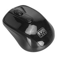 Evo Labs MO-234WBLK Wireless Mouse, 2.4GHz with USB Mini Receiver, 800 DPI Optical Tracking, Ambidextrous Design for PC / Mac / Laptop, Gloss Black - Image 2
