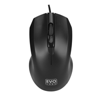 Evo Labs MO-128 Wired USB Plug and Play Mouse, 800 DPI Optical Tracking, 3 Button with Scroll Wheel, Ambidextrous Design, Matte Black - Image 2