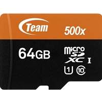 Team 64GB Micro SDXC UHS-1 Class 10 Flash Card with Adapter - Image 2