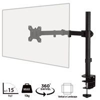 piXL Desk-Mounted Fully-Adjustable Single Monitor Arm for Screens up to 32 inch with VESA Mount & Built-In Cable Management - Image 5