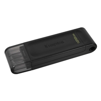 Kingston DT70/128GB DataTraveler 128GB USB Flash Drive, USB 3.2, USB-C, Gen1, 80MB/s, Cap Design, Black, Retail. - Image 2