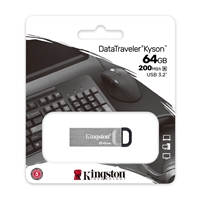 Kingston DataTraveler Kyson 64GB USB 3.2 Capless Metal USB Flash Drive - Image 4
