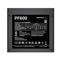 DeepCool PF600 600W PSU, 120mm Silent Hydraulic Bearing Fan, 80 PLUS White, Non Modular, UK Plug, Flat Black Cables, Efficient & Affordable - Image 3