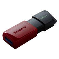 Kingston DataTraveler ExodiaM DTXM/128GB USB Flash Drive, 128GB, USB 3.2, Red / Black, Moving Cap Design - Image 2