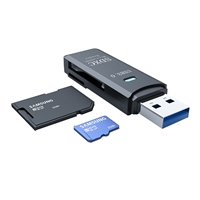 Prevo CR311 USB 3.0 Card Reader, High-speed Memory Card Adapter Supports SD/Micro SD/TF/SDHC/SDXC/MMC, Compatible with Windows, OS, Black - Image 2