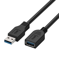 Prevo USBM-USBF-3M USB 3.0 Extension Cable, USB 3.0 Type-A (M) to USB Type-A (F), 3m, Black, Up to 5Gbps Transmission Rate, Retail Box Packaging - Image 3