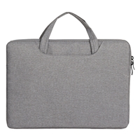 Prevo 15.6 Inch Laptop Bag, Cushioned Lining, With Shoulder Strap, Light Grey - Image 4