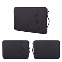 Prevo 15.6 Inch Laptop Sleeve, Side Pocket, Cushioned Lining, Black - Image 3