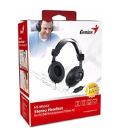 Genius HS-M505X Headset with Mic, 3.5mm Connection, Plug and Play with Adjustable Headbandand, In-line microphone and Volume Control, Black - Image 2