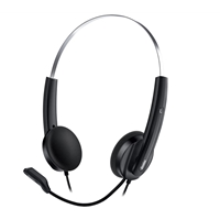 Genius HS-220U Ultra Lightweight Headset with Mic, USB Connection, Plug and Play, Adjustable Headband and microphone with In-line Volume Control, Black - Image 2