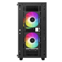 DeepCool CC360 ARGB, Black, Mini Tower Chassis w/ Tempered Glass Window, 3x 120mm ARGB Fans, USB 3.0, mATX/mITX - Image 4