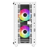 DeepCool CC360 ARGB WH, White, Mini Tower Chassis w/ Tempered Glass Window, 3x 120mm ARGB Fans, USB 3.0, mATX/mITX - Image 4