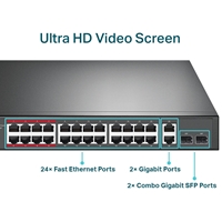 TP-Link TL-SL1226P 24-Port Metal 10/100Mbps + 2-Port Gigabit Unmanaged PoE+ Switch (250W) - Image 5