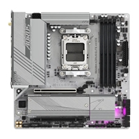 Gigabyte B650M AORUS ELITE AX ICE AMD AM5 Socket Motherboard, Micro-ATX, 4x DDR5 Slots, 2x M.2 Sockets, Fitted I/O Shield, 2.5GbE LAN, Wi-Fi 6E, 1x DisplayPort / 1x HDMI Port - Image 3
