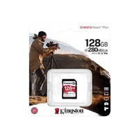 Kingston Canvas React Plus V60 128GB Memory Card, 4K, UHS-II, 280MB/s R, 150MB/s W - Image 2