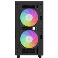 DeepCool CH360 Digital Gaming Case Black Mid Tower with Tempered Glass Side Window Panel, Advanced Cooling, USB 3.0/USB-C Ports, Pre-Installed Fans, Micro ATX/Mini-ITX - Image 4