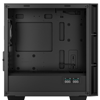 DeepCool CH360 Digital Gaming Case Black Mid Tower with Tempered Glass Side Window Panel, Advanced Cooling, USB 3.0/USB-C Ports, Pre-Installed Fans, Micro ATX/Mini-ITX - Image 5