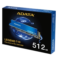 Adata Legend 710 (ALEG-710-512GCS) 512GB NVMe SSD, M.2 Interface, PCIe Gen3, 2280, Read 2400MB/s, Write 1600MB/s, Heatsink, 3 Year Warranty - Image 3
