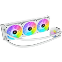 Antec Symphony 360 AiO Liquid CPU Cooler, Universal Socket, White, 360mm Radiator, PWM 1600RPM Cooling Fans, Addressable RGB LED Lighting with Chromatic ARGB Lighting Pump Head - Image 2