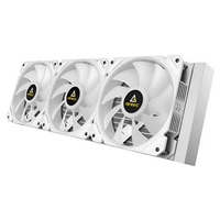 Antec Symphony 360 AiO Liquid CPU Cooler, Universal Socket, White, 360mm Radiator, PWM 1600RPM Cooling Fans, Addressable RGB LED Lighting with Chromatic ARGB Lighting Pump Head - Image 5