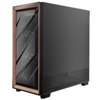 Antec FLUX Mid Tower Gaming Case, 1 x USB Type-C / 2 x USB 3.0, Tempered Glass Side Window Panel, Multi-directional Vent Design, Walnut Wood Accents, 5 x Pre-Installed PWM Fans, E-ATX (=330mm), ATX, Micro-ATX, ITX Compatible - Image 3