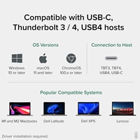 Plugable UD-3900C4 Quad Monitor 96W USB-C PD DisplayLink Certified Docking Station - Image 6