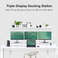 Plugable UD-ULTCDL USB-C Triple Monitor 4K 96W USB-C PD DisplayLink Certified Docking Station - Image 3