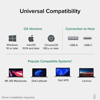Plugable UD-6950Z Universal Dual Monitor 4K USB-A/USB-C DisplayLink Certified Docking Station - Image 6