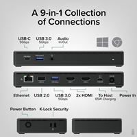 Plugable UD-MSTH2 USB-C Dual HDMI 4K 65W USB-C PD Driverless Docking Station - Image 2