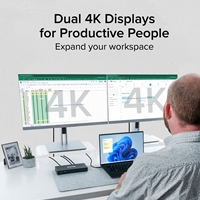 Plugable UD-MSTH2 USB-C Dual HDMI 4K 65W USB-C PD Driverless Docking Station - Image 3