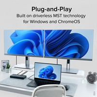 Plugable UD-MSTH2 USB-C Dual HDMI 4K 65W USB-C PD Driverless Docking Station - Image 4
