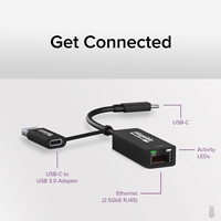 Plugable USBC-E2500 USB-A/USB-C to 2.5GbE Gigabit Ethernet Adapter - Image 2
