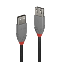 Lindy 36701 0.5m USB-A (M) 2.0 To USB-A (F) 2.0 Anthra Line 480Mbps Extension Cable - Black - Image 4