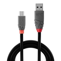Lindy 36731 0.5m USB 2.0 Type A to Micro-B Cable, Anthra Line - Image 2