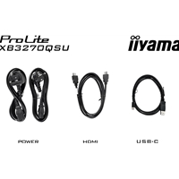 iiyama PROLITE XB3270QSU-B1 32 inch IPS Monitor, WQHD, 3ms, HDMI, DisplayPort, USB Hub, Freesync, 100Hz, Speakers, Black, Internal PSU, Height Adjustable, VESA - Image 2