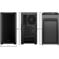 be quiet! BG073 Pure Base 501 Mid Tower Gaming Case, 1 x USB Type-C / 2 x USB 3.0, Water Cooling Ready, 2 x Pre-Installed Pure Wings 3 140mm Fans, ATX / M-ATX / Mini-ITX Compatible - Image 2