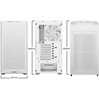 be quiet! BG075 Pure Base 501 Airflow Mid Tower Gaming Case, 1 x USB Type-C / 2 x USB 3.0, Water Cooling Ready, 2 x Pre-Installed Pure Wings 3 140mm Fans, ATX / M-ATX / Mini-ITX Compatible - Image 2