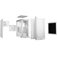 be quiet! BG075 Pure Base 501 Airflow Mid Tower Gaming Case, 1 x USB Type-C / 2 x USB 3.0, Water Cooling Ready, 2 x Pre-Installed Pure Wings 3 140mm Fans, ATX / M-ATX / Mini-ITX Compatible - Image 4