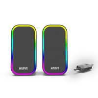 Marvo Scorpion SG-285 Havoc 20 USB Powered Stereo RGB 6W Gaming Speakers (Black) - Image 3
