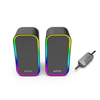 Marvo Scorpion SG-285 Havoc 20 USB Powered Stereo RGB 6W Gaming Speakers (Black) - Image 4