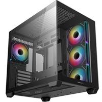 DeepCool CG530 4F Mid-Tower Case with Tempered Glass Panels, 4 Pre-Installed ARGB Fans, and Optimal Airflow Support, Black - Image 3